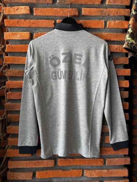 Yeni Kamu Personel Pamuklu Uzun Kol  Unisex Kalıp Özel Güvenlik Sweatshirt