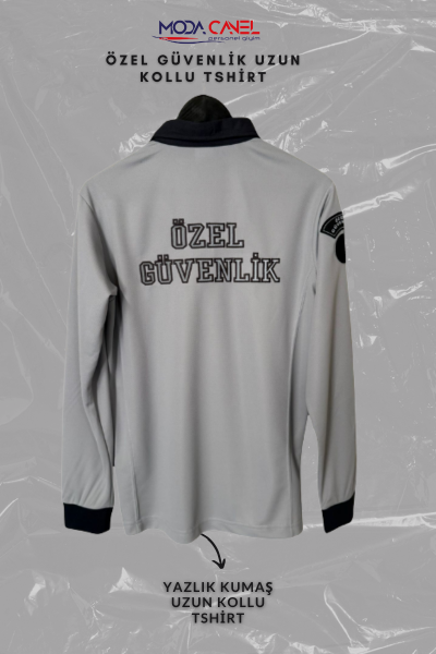 Yeni Kamu Personel  Yazlık Kumaş Uzun Kollu  Unisex Kalıp Özel Güvenlik Tshirt