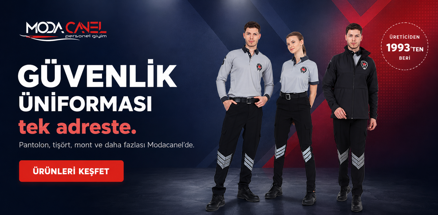 Güvenlik kıyafetleri: gömlek, pantolon, mont ve kaban
