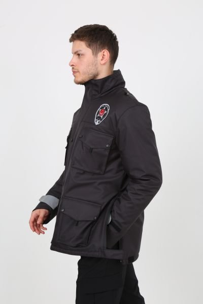 Yeni Kamu Personel Özel Güvenlik Kışlık Kaban ve İç Mont İle Takım Füme - 3XL