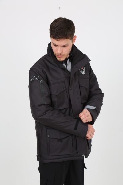 Yeni Kamu Personel Özel Güvenlik Kışlık Kaban ve İç Mont İle Takım Füme - 3XL