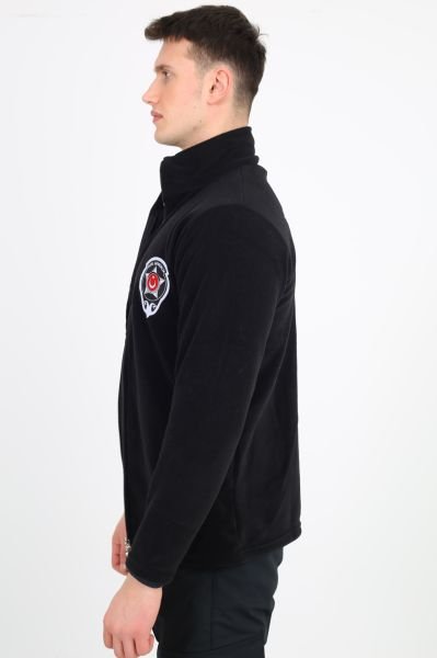 Güvenlik Nakışlı Siyah Polar Mont (Armalı) 3XL