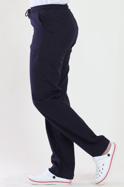 Lastikli Terikoton Lacivert Medikal Pantolon Lacivert - XL
