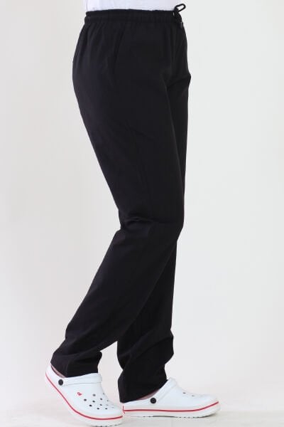 Lastikli Terikoton Siyah Medikal Pantolon Siyah - XL