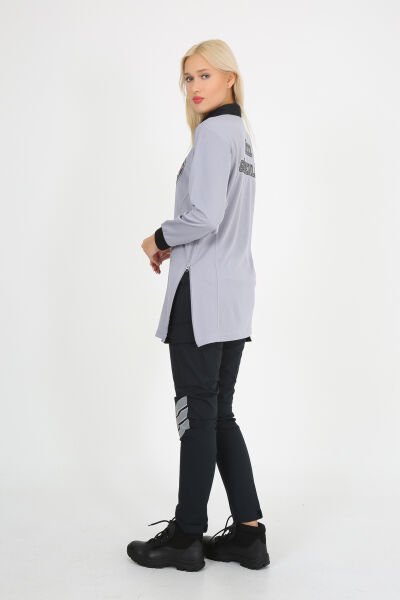 Kamu Özel Güvenlik Tişörtü Yazlık Bayan Tesettür Tunik Model Gri - XXL