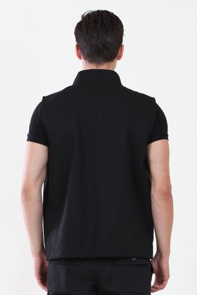 Siyah Çok Cepli Yelek Teknik Mühendis Yelek