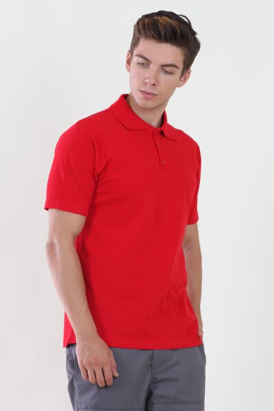 Polo Yaka Kırmızı Tshirt