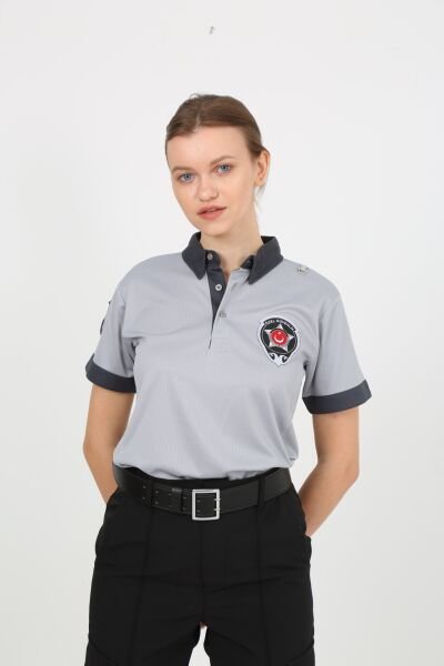 Yeni Kamu Personel Bayan Özel Güvenlik Yazlık Tshirt Gri - L