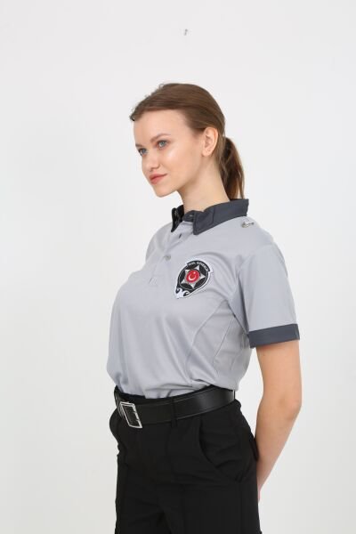 Yeni Kamu Personel Bayan Özel Güvenlik Yazlık Tshirt Gri - L