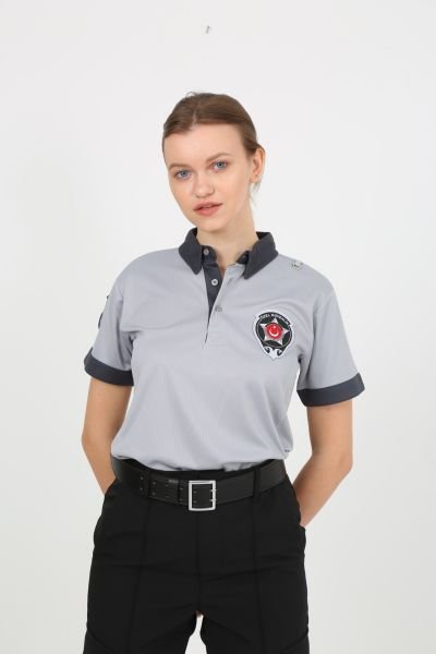 Yeni Kamu Personel Bayan Özel Güvenlik Yazlık Tshirt Gri - M