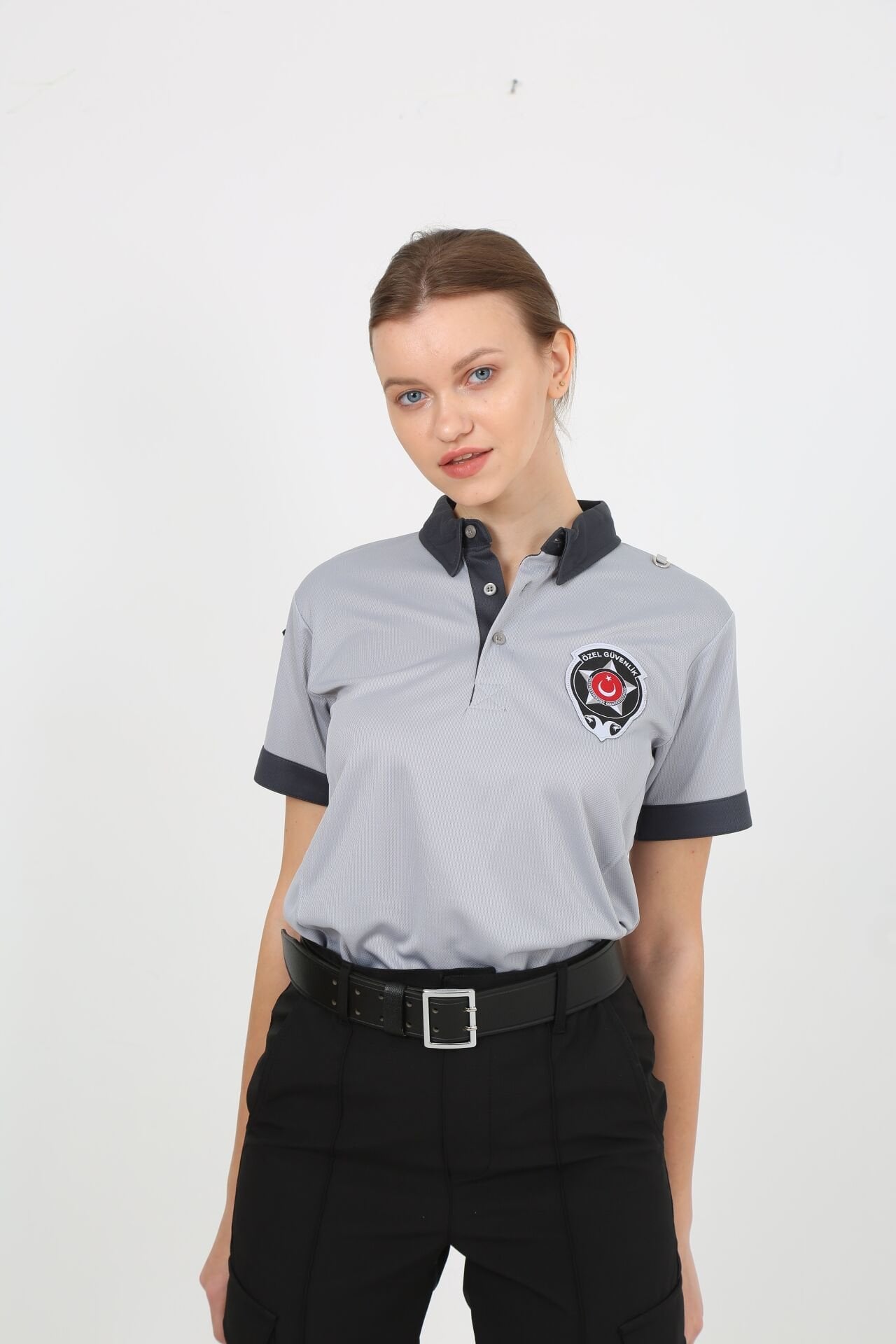 Yeni Kamu Personel Bayan Özel Güvenlik Yazlık Tshirt Gri - XL