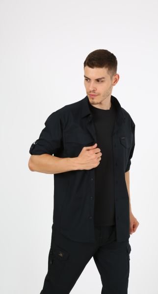 Monel Outdoor Siyah Tactical Gömlek Taktik Giyim Ripstop Gömlek