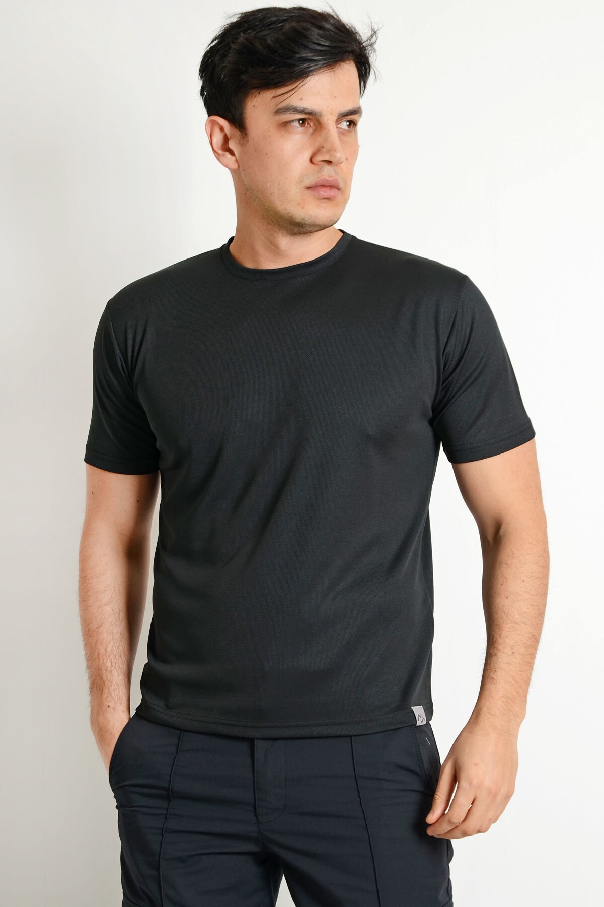 Monel Dry Touch Sporcu Outdoor Siyah Tshirt