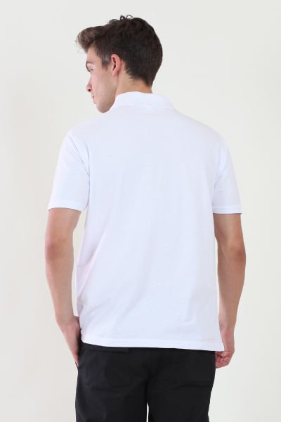 Polo Yaka Beyaz Tshirt M - Beyaz