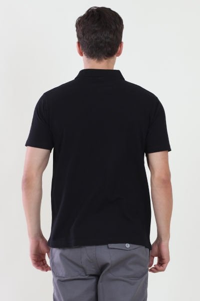 Polo Yaka Siyah Tshirt S - Siyah