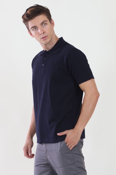 Polo Yaka Lacivert Tshirt Lacivert - XL