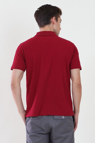 Polo Yaka Bordo Tshirt M - Bordo