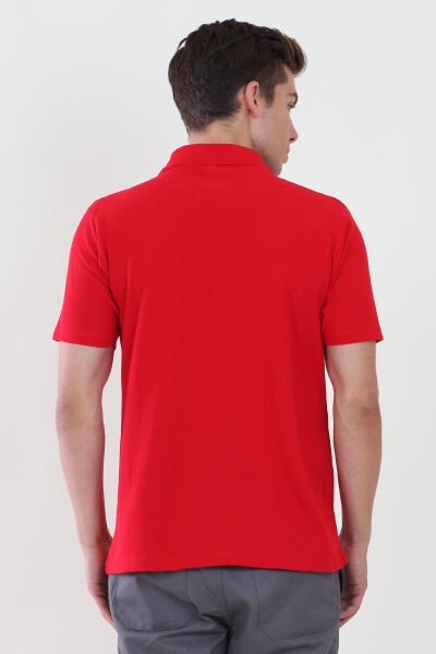 Polo Yaka Kırmızı Tshirt L - Kırmızı