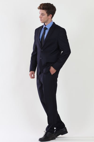 Erkek Lacivert Takım Elbise 56 - Lacivert