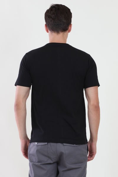 Bisiklet Yaka Siyah Tshirt XL - Siyah