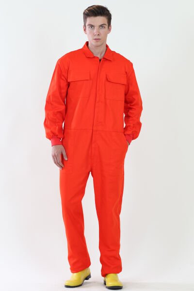 Kollu İşçi Tulum Tamirci Tulum Turuncu XL - Turuncu