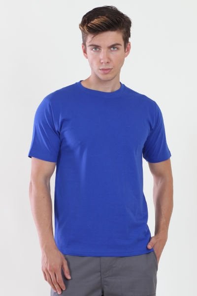 Bisiklet Yaka Saks Mavi Tshirt XL - Saks Mavi