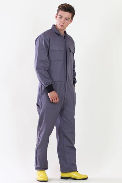 Kollu İşçi Tulum Tamirci Tulum Gri XL - Gri