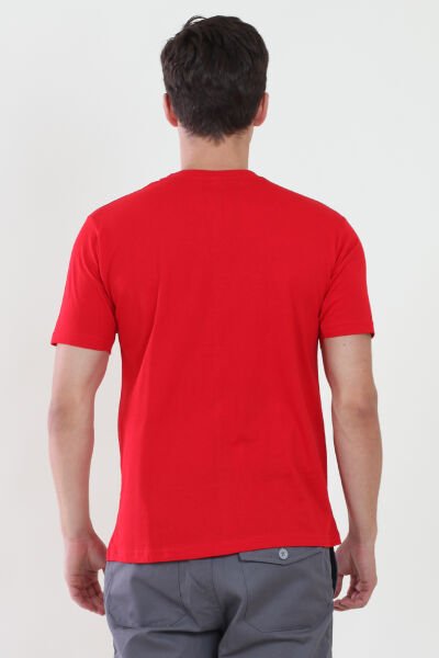 Bisiklet Yaka Kırmızı Tshirt M - Kırmızı