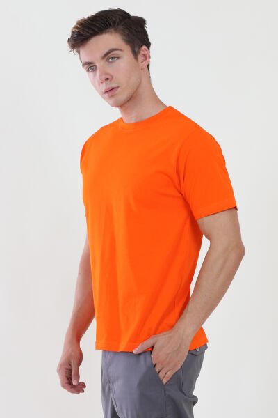 Bisiklet Yaka Turuncu Tshirt M - Turuncu