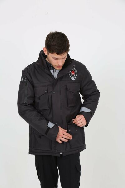 Yeni Kamu Personel Özel Güvenlik Tek Kaban (İçi Kapitoneli) Füme - M