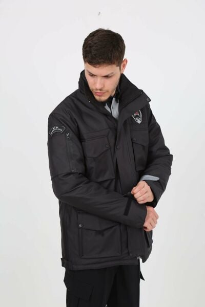 Yeni Kamu Personel Özel Güvenlik Tek Kaban (İçi Kapitoneli) Füme - 3XL