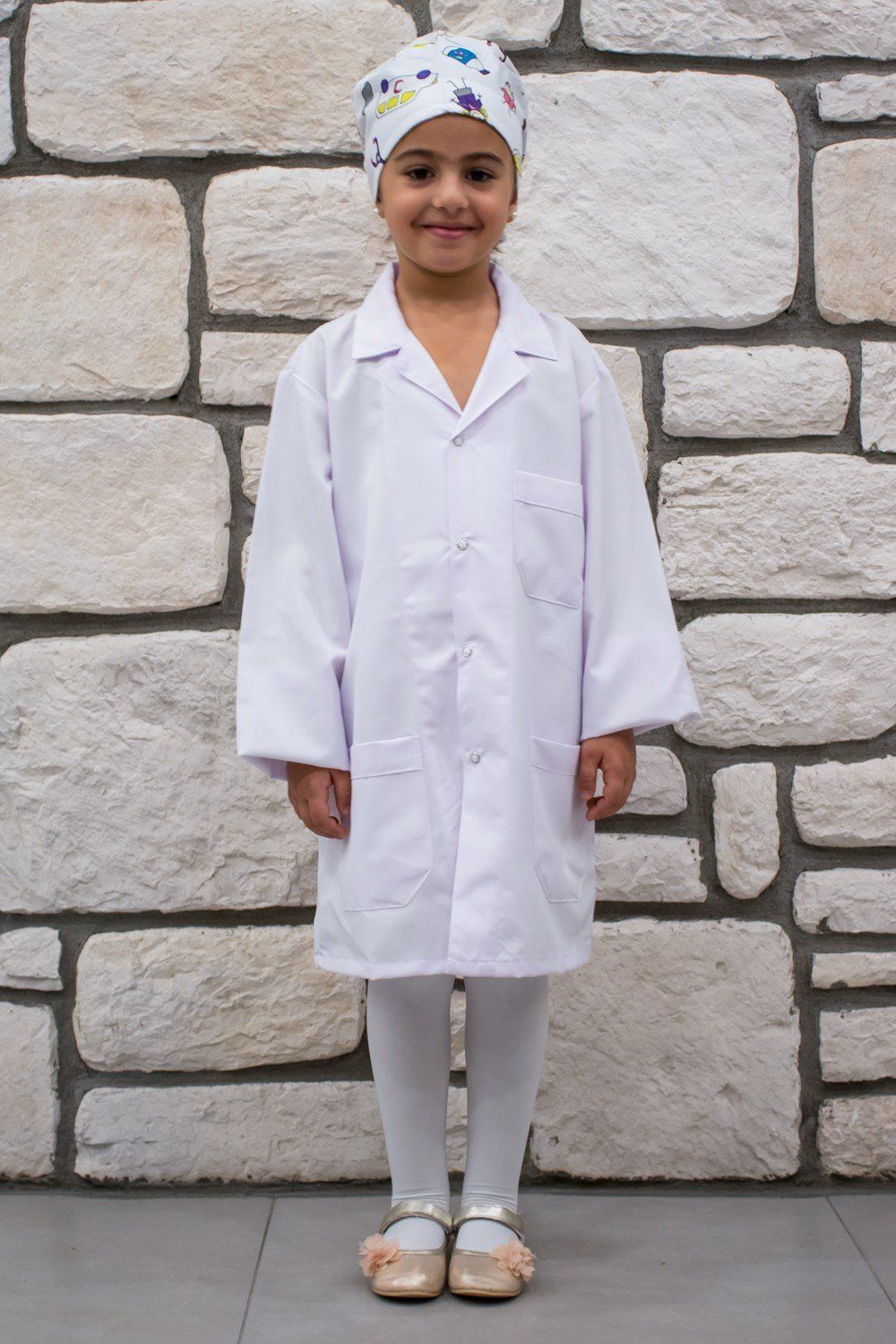 Çocuk Beyaz Doktor Önlüğü 5-6 yaş - Beyaz