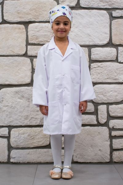 Çocuk Beyaz Doktor Önlüğü 7-8 yaş - Beyaz