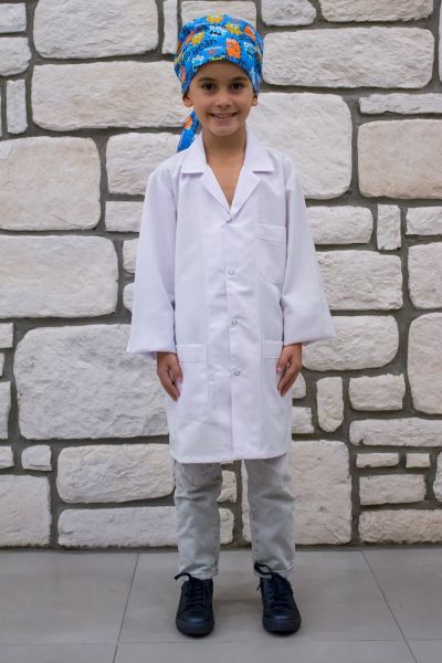 Çocuk Beyaz Doktor Önlüğü 7-8 yaş - Beyaz