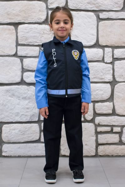 Çocuk Sivil Polis Yeleği 5-6 yaş - Lacivert