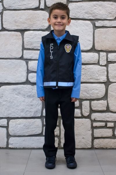 Çocuk Sivil Polis Yeleği 7-8 yaş - Lacivert
