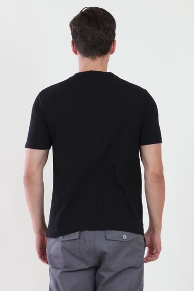 V Yaka Siyah T-shirt S - Siyah