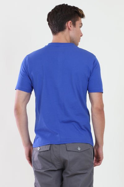 V Yaka Saks Mavi Tshirt XL - Saks Mavi