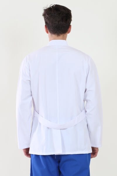 Ceket Boy Hakim Yaka Uzun Kol Bay Doktor Önlüğü L - Beyaz