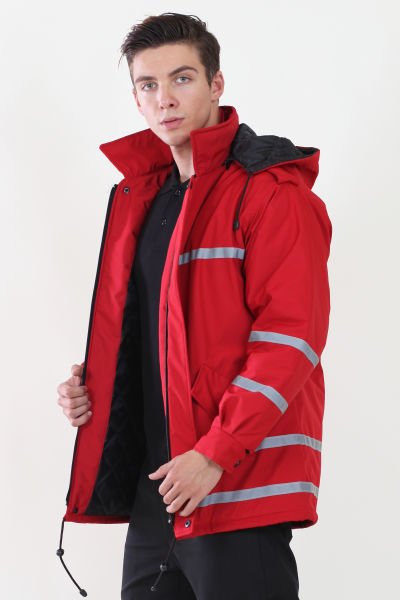 Erkek Kırmızı Güvenlik Kaban S - Kırmızı