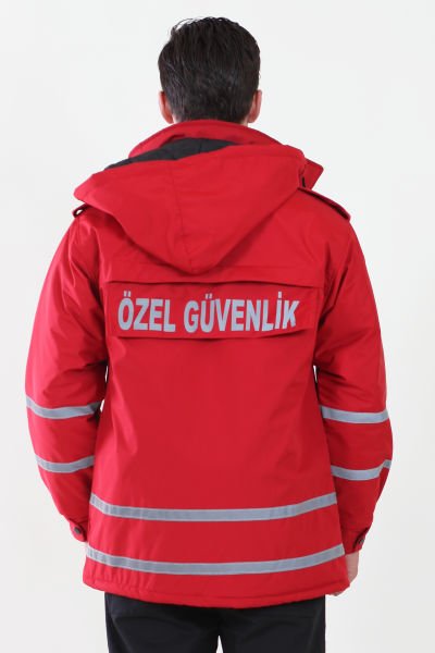 Erkek Kırmızı Güvenlik Kaban S - Kırmızı