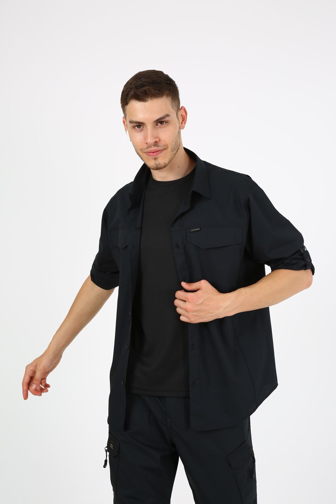 Monel Outdoor Siyah Tactical Gömlek Taktik Giyim Ripstop Gömlek M - Siyah