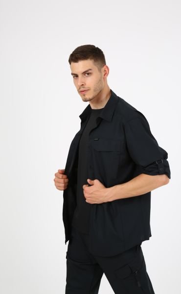 Monel Outdoor Siyah Tactical Gömlek Taktik Giyim Ripstop Gömlek L - Siyah