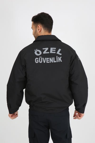Erkek Siyah Güvenlik Mont L - Siyah