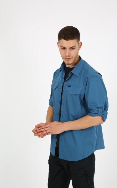 Monel Outdoor Mavi Turkuaz  Tactical Gömlek Taktik Giyim Ripstop Gömlek M - Turkuaz Mavi