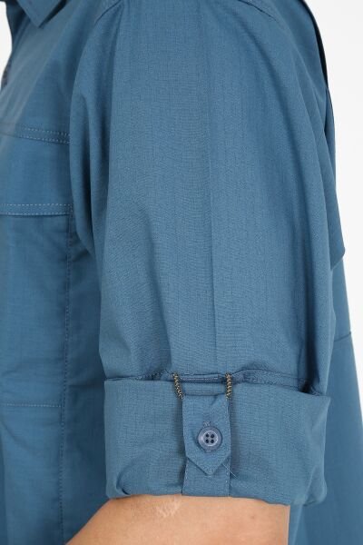 Monel Outdoor Mavi Turkuaz  Tactical Gömlek Taktik Giyim Ripstop Gömlek M - Turkuaz Mavi