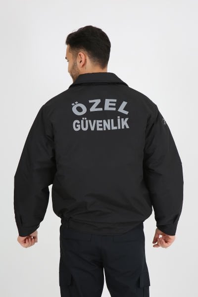 Erkek Siyah Güvenlik Mont XXL - Siyah