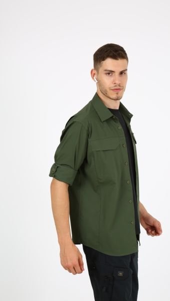 Monel Outdoor Yeşil Tactical Gömlek Taktik Giyim Ripstop Gömlek L - Yeşil