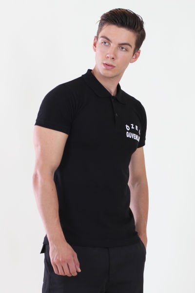 Erkek Özel Güvenlik Baskılı Siyah Güvenlik  Tshirt M - Siyah