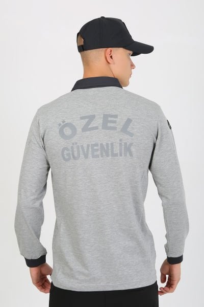 Yeni Kamu Personel Pamuklu Uzun Kol  Unisex Kalıp Özel Güvenlik Sweatshirt